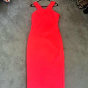 Vibrant pink/orange dress Ted baker size 3